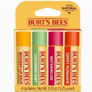 Burt's Bees Lip Balm Original Beeswax Cucumber Mint Watermelon Sweet Mandarin